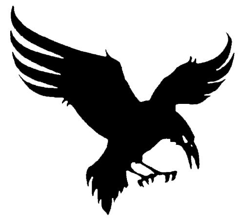 500x447 Raven Clipart Flying