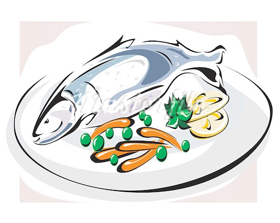 550x439 Raw Clipart Fish Meal