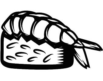 340x270 Sushi Roll Clipart Etsy