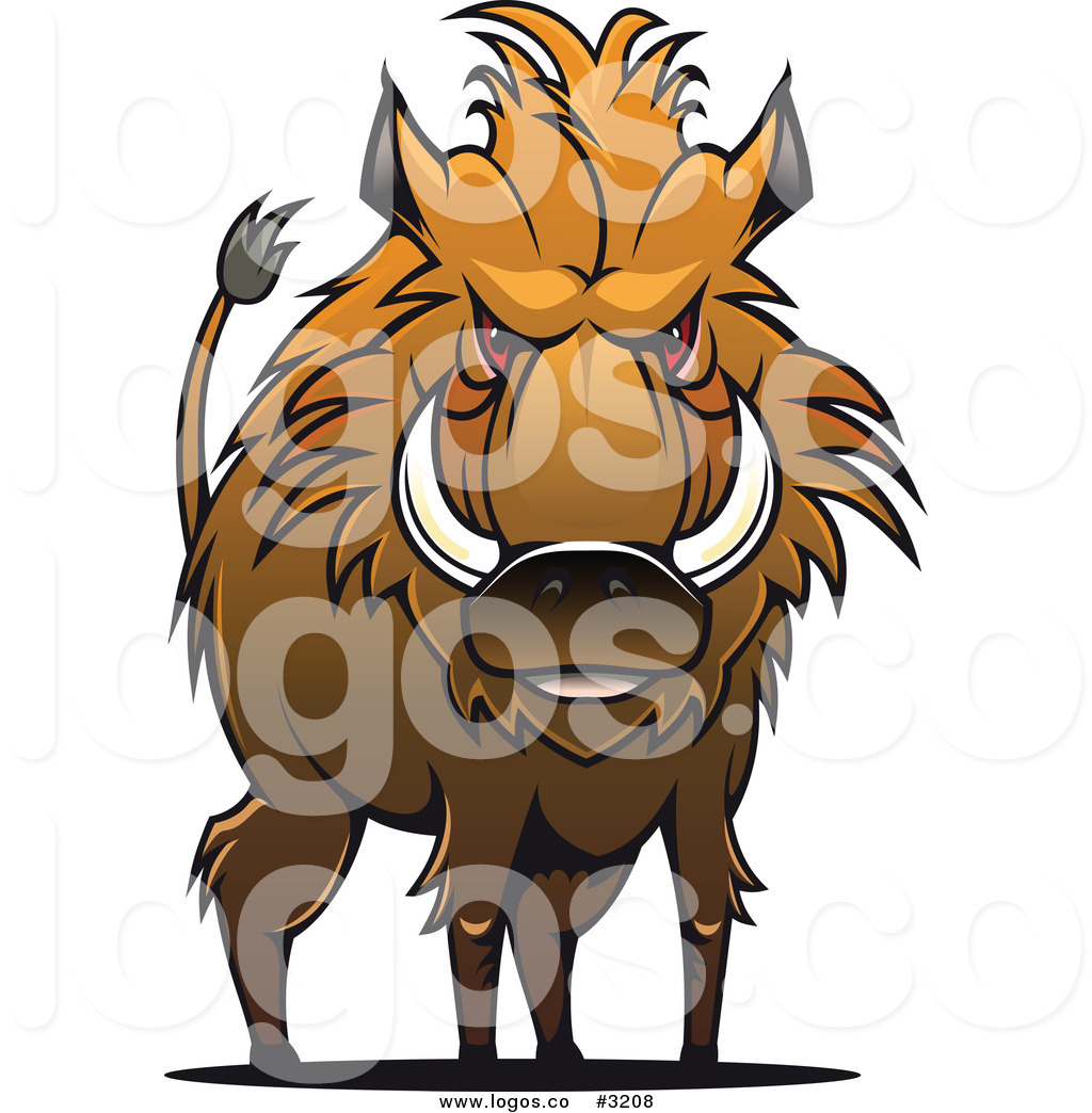 1024x1044 Royalty Free Vector Of A Mad Razorback Boar Logo By Vector