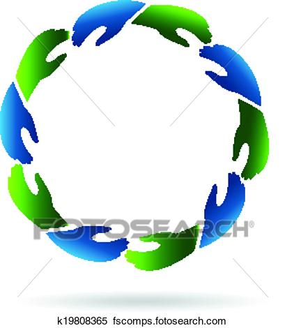 409x470 Clipart Of Hands Reaching Hands Logo K19808365