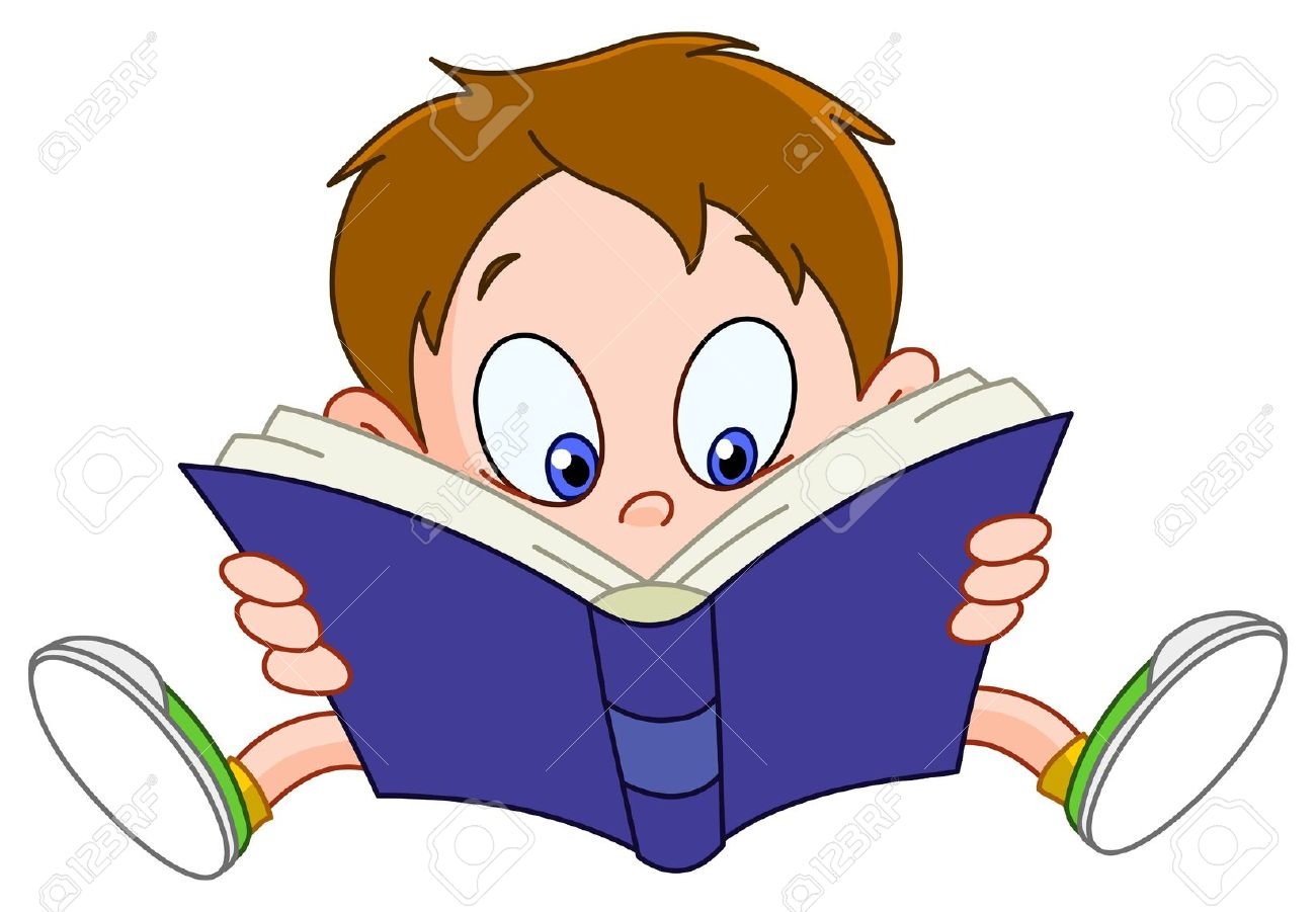1300x901 Comic Clipart Boy Reading A Book