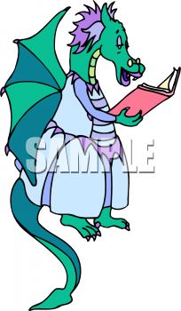 204x350 Mother Dragon Reading A Book