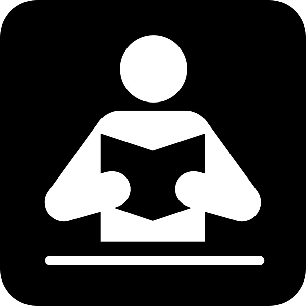 600x600 Person Reading Book Clip Art Free Vector In Open Office Drawing