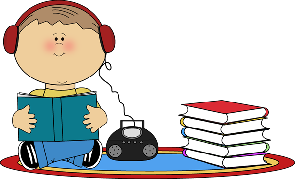 600x365 Boy Listening To Book On Cd Player Clip Art