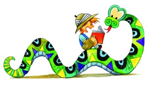 300x175 Animal Reading Clipart