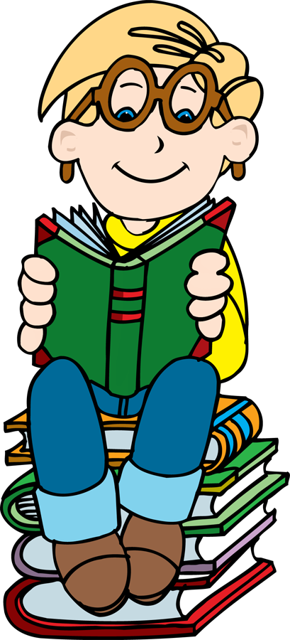 409x900 Clip Art Child Reading