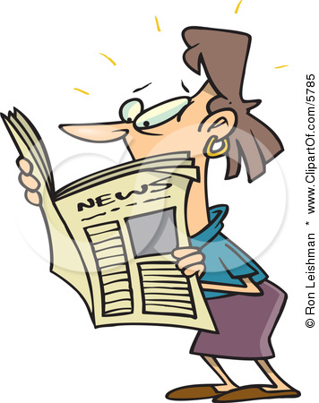 356x450 Reading Newspaper Clip Art Cliparts
