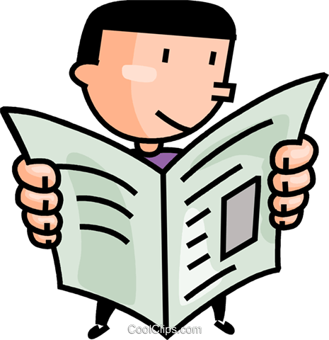 Reading Newspaper Clipart | Free download on ClipArtMag