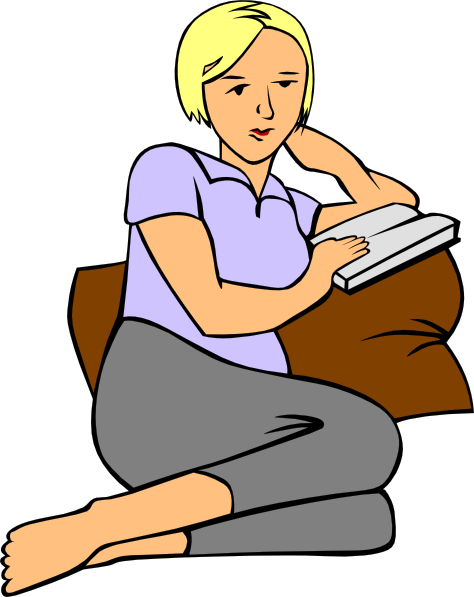 474x597 Woman Reading 2 Clip Art