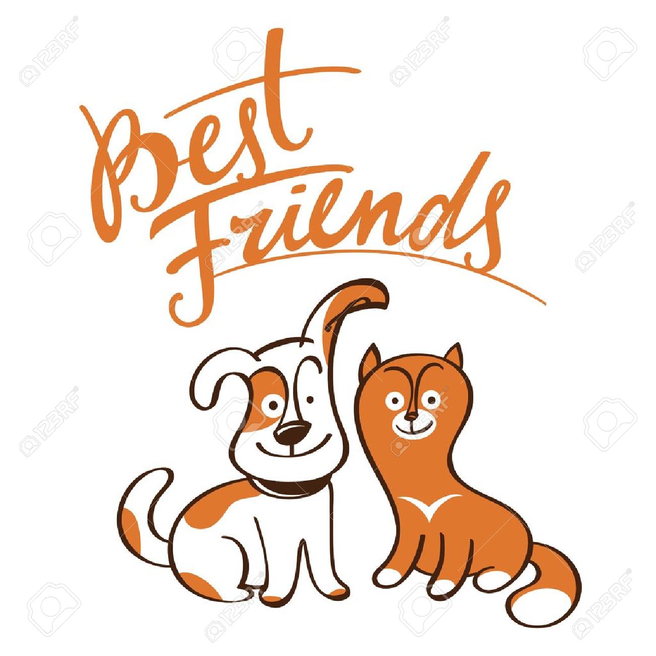 1300x1300 Realistic Clip Art Cat And Dog Friendship Cliparts