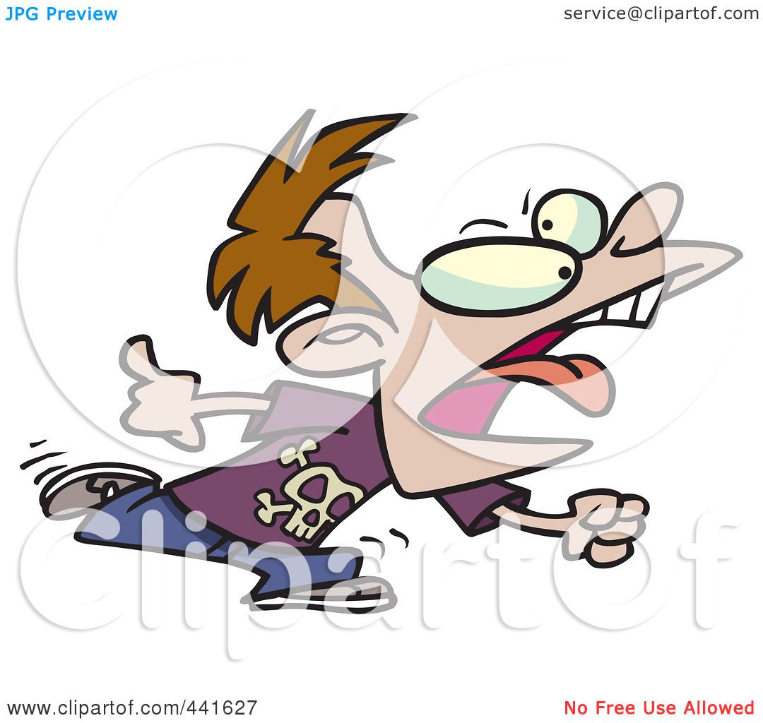 1080x1024 Royalty Free (Rf) Clip Art Illustration Of A Cartoon Rebel Boy