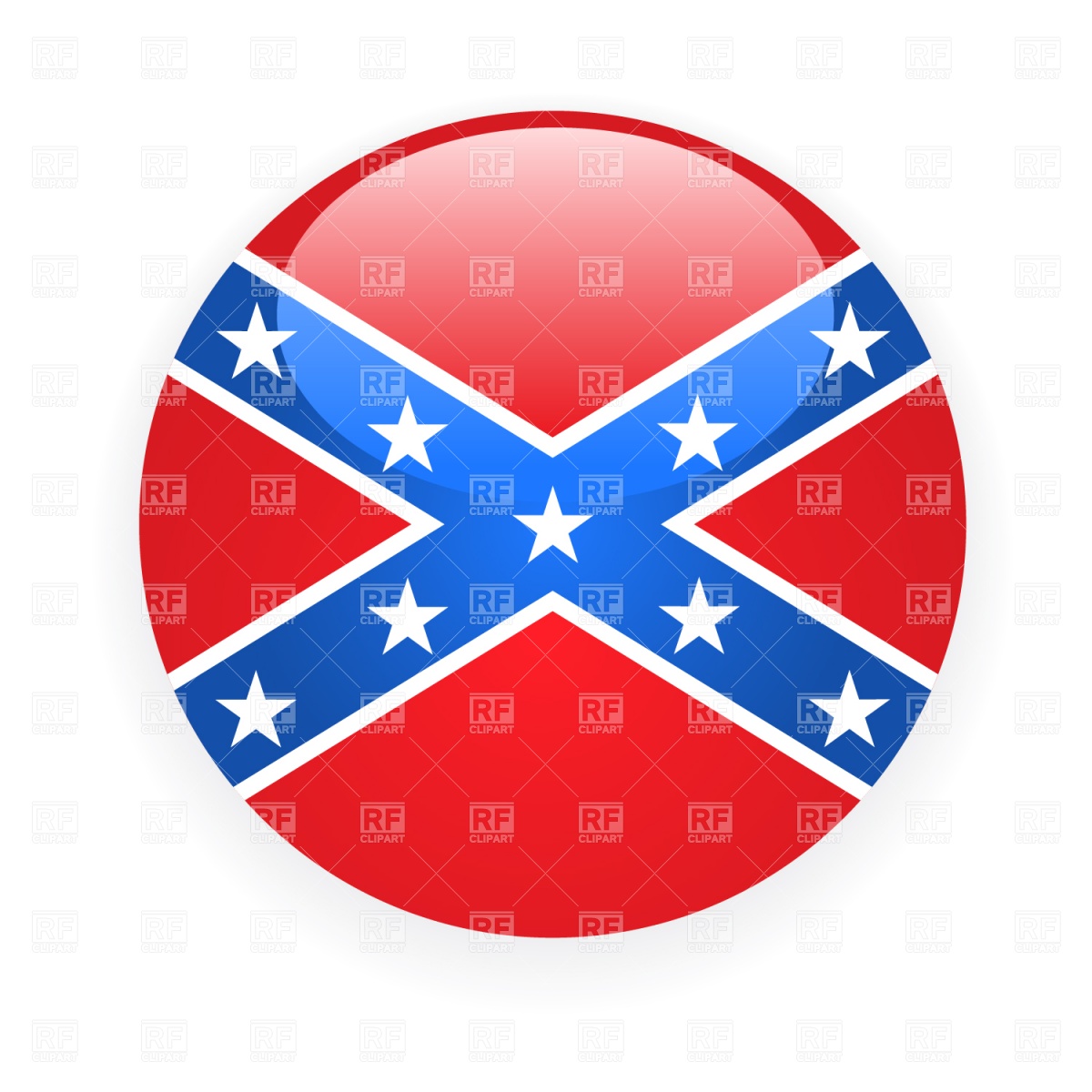 1200x1200 Confederate Rebel Flag Icon Royalty Free Vector Clip Art Image