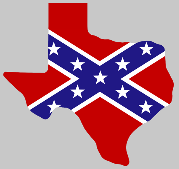 600x566 Rebel Flag Texas Sticker American Method