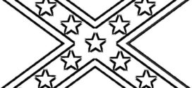 272x125 Rebel Flag Clipart Black White Collection On Confederate Flag Clip