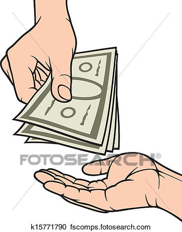 368x470 Clipart Of Hands Giving And Receiving Money K15771790