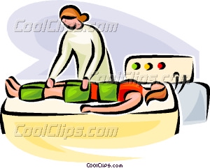 300x241 Woman Receiving Physiotherapy Vector Clip Art