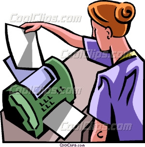 300x305 Woman Sendingreceiving A Fax Vector Clip Art