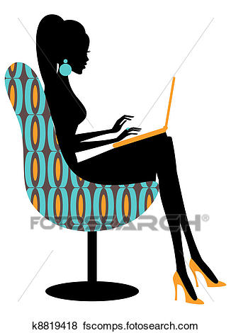 326x470 Clip Art Of Fashion Blogger K8819418