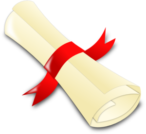 300x276 Rolled Diploma Clip Art