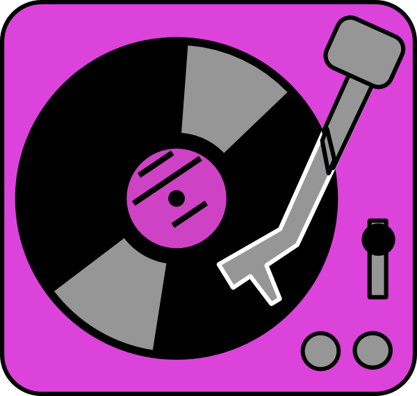 600x570 Record Player Clipart Cartoon