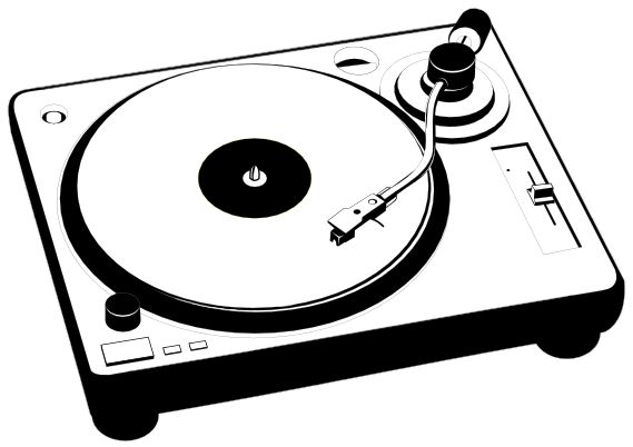 569x402 Record Player Clipart Old School