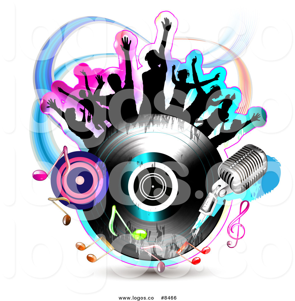 1024x1044 Royalty Free Cliprt Vector Logo Of Silhouetted Dancers On