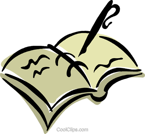 480x442 Fountain Pen With Record Book Royalty Free Vector Clip Art