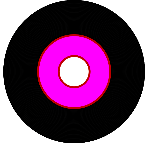 600x601 Black Vinyl Record Clip Art