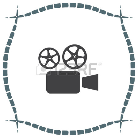 450x450 Movie Camera Vector Icon. Cinema Recording Sign. Movies Symbol