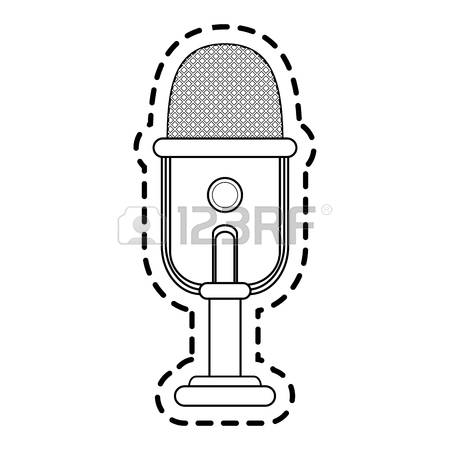 450x450 Recording Microphone Icon Image Vector Illustration Design Royalty