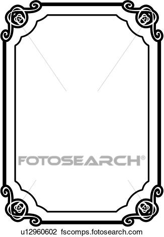 326x470 Clipart Of , Asian, Blank, Border, Fancy, Frame, Rectangle, Sign
