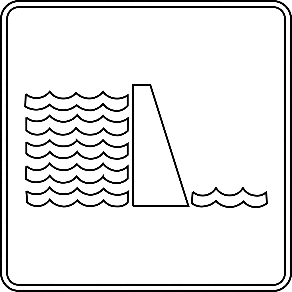 1024x1024 Dam, Outline Clipart Etc
