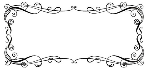 500x234 Vintage Rectangle Border Clipart