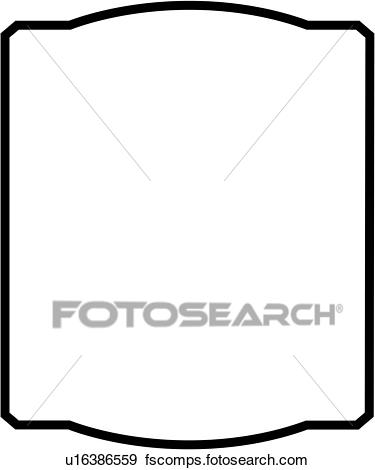 375x470 Clip Art Of , Basic, Blank, Border, Panel, Shapes, Rectangle, Sign