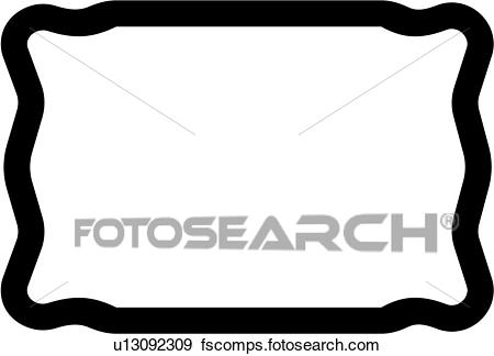 450x324 Clip Art Of , Basic, Blank, Border, Rectangle, Sign, Panel, Shapes