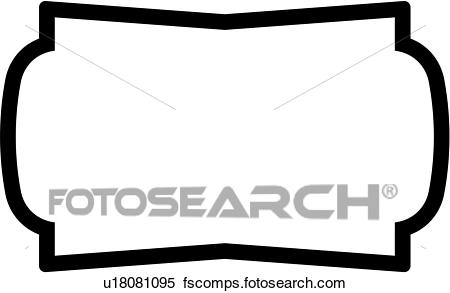 450x293 Clipart Of , Sign, Blank, Border, Basic, Chevron, Rectangle, Panel