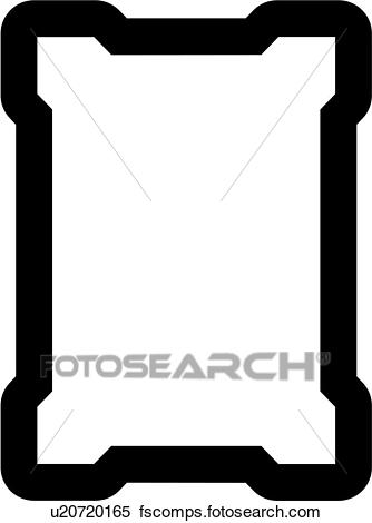 334x470 Clipart Of , Sign, Blank, Border, Rectangle, Panel, Shapes
