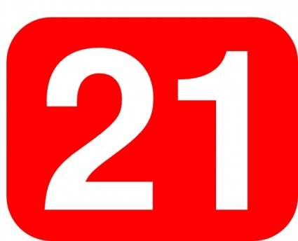 425x344 Red Rounded Rectangle With Number 21 Clip Art Vector, Free Vectors