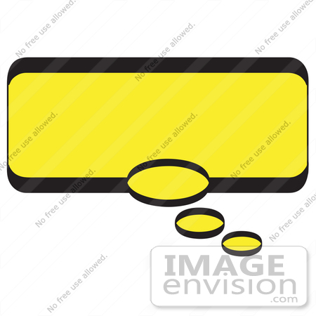 450x450 Royalty Free Cartoon Clip Art Of A Rectangle Shaped Thought