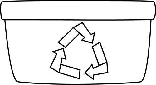 500x272 Black And White Recycle Bin Clip Art