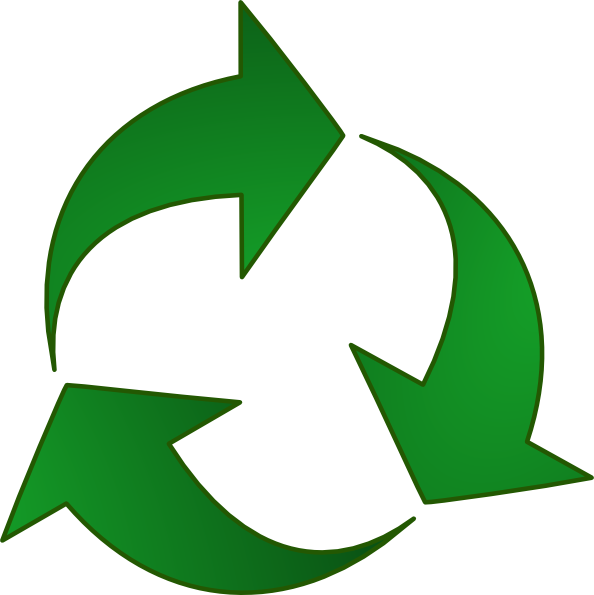 594x595 Green Recycle Arrows Clip Art