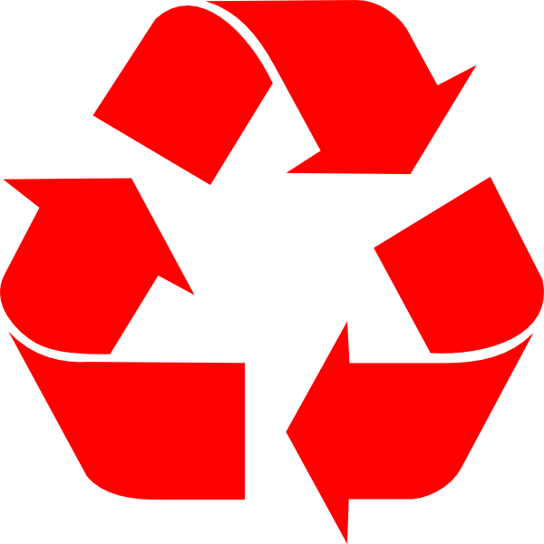 600x600 Red Recycle Clip Art