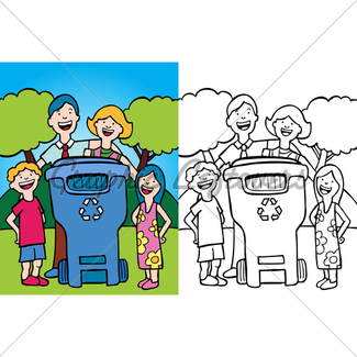 325x325 Family Recycling Gl Stock Images