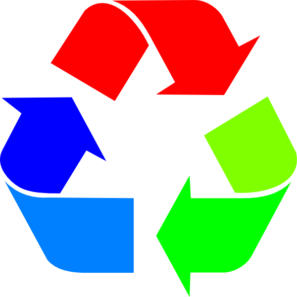 600x600 Red, Blue, Green Recycling Clip Art