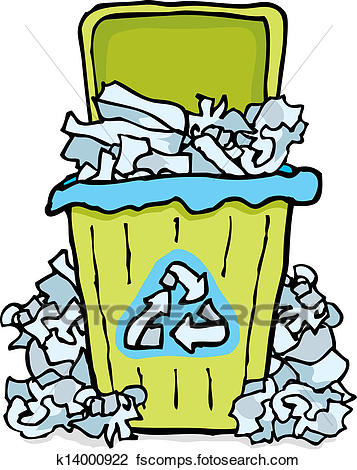 357x470 Clipart Of Recycling Trash Paper Bin K14000922