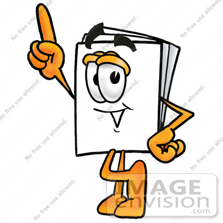 450x450 Clip Art Graphic Of A White Copy And Print Paper Cartoon Character