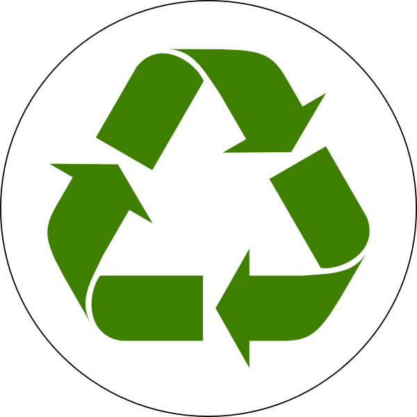 600x600 Green Recycled Symbol Clip Art