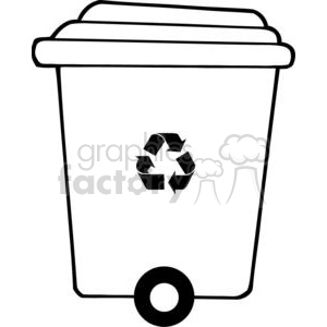 300x300 Royalty Free Recycle Trash Can 379660 Vector Clip Art Image