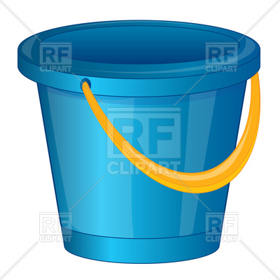 400x400 Blue Pail Made From Plastic Royalty Free Vector Clip Art Image
